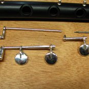 Low C# and C are now assembled on the same rod, Low C push is soldered onto the rod and Low D key is fixed to the rod with steel pins.