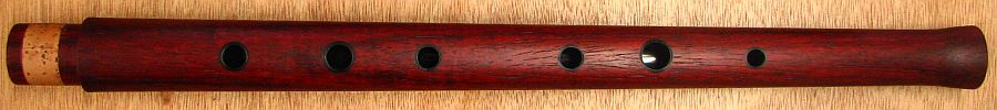 Cast Bore Flute Body in African Padauk